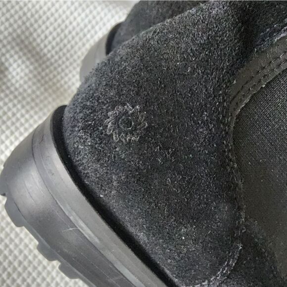 Jack Rogers Suede Leather Chelsea Black Ankle Boots - Picture 8 of 14